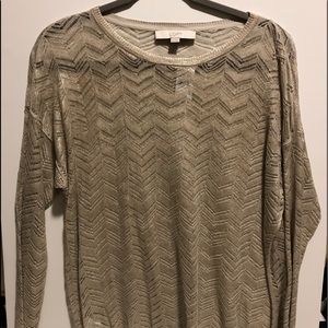 **NWT** Ann Taylor Loft metallic gold sweater